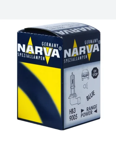 Лампа 12V HB3 65W P20d +50% Range Power Blue+ NARVA