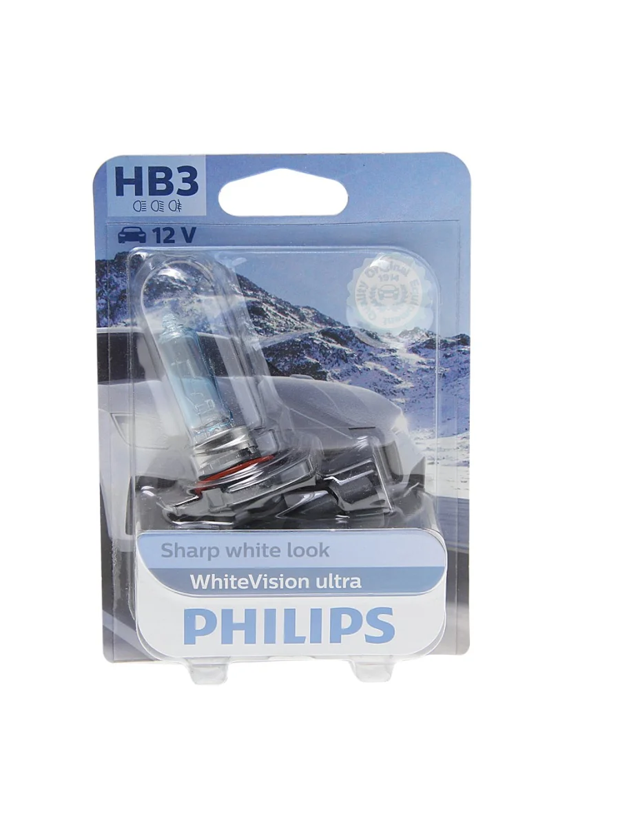 Лампа 12V HB3 60W P20d блистер (1шт.) White Vision Ultra PHILIPS  в Керчи Республика Крым