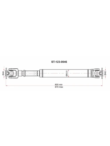 Вал карданный передний TOYOTA LAND CRUISER PRADO GDJ150 15- 6FCLEXUS GX460 URJ150 09-
