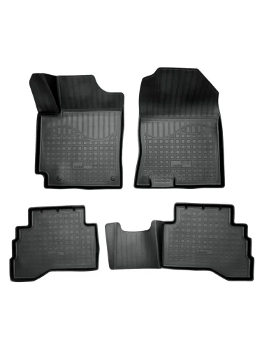 Комплект ковриков в салон (гибрид) Norplast Unidec (черный) Hyundai Kona  OS (2017-2023) дорестайлинг, рестайлинг