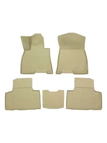 Комплект ковриков в салон Norplast Unidec (бежевые) GENESIS GV80 Coupe 1 JX1 (2023-2025)