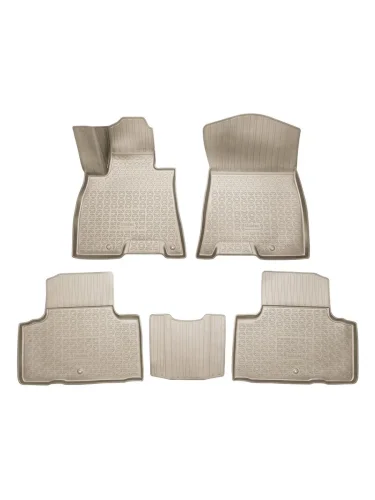 Комплект ковриков в салон (5 мест) Norplast Unidec (бежевые) GENESIS GV80 1 JX1 рестайлинг (2023-2025)