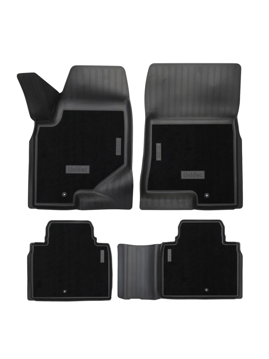 Комплект комбинированных ковриков в салон (5 мест) Norplast Unidec KGM Rexton (2023-2025) (черный)  в Керчи Республика Крым