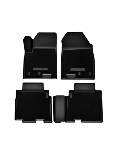 Комплект комбинированных ковриков в салон (1 и 2 ряды, 4 WD) Norplast Unidec (черный) SOUEAST S09 (2024-2025)