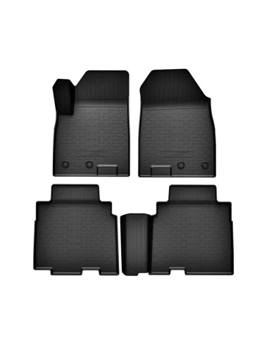 Комплект ковриков в салон (1 и 2 ряды, 4WD) Norplast Unidec (черный) SOUEAST S09 (2024-2025)