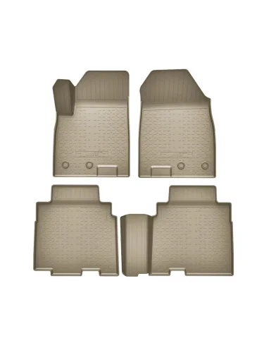 Комплект ковриков в салон (1 и 2 ряды, 4WD) Norplast Unidec (бежевый) SOUEAST S09 (2024-2025)