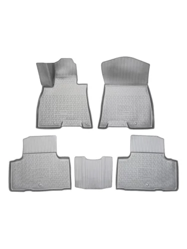 Комплект ковриков в салон (5 мест) Norplast Unidec (серые) GENESIS GV80 1 JX1 рестайлинг (2023-2025)