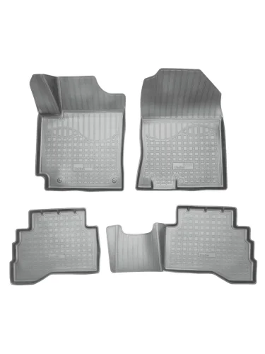 Комплект ковриков в салон (гибрид) Norplast Unidec (серые) Hyundai Kona  OS (2017-2023) дорестайлинг, рестайлинг