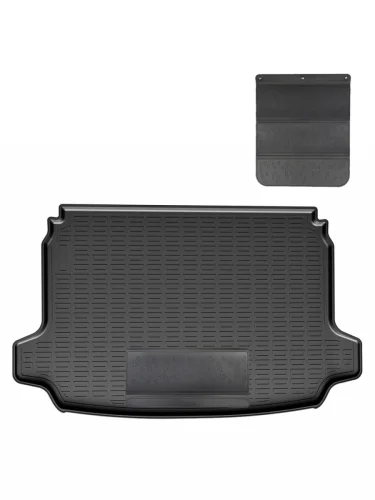 Коврик багажника (полиуретан) Norplast Unidec (черный с полиуретановым фартуком) Fiat 600e хэтчбэк 5 дв. (2023-2025)