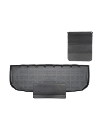 Коврик в багажное отделение с защитным фартуком (7 мест, разложенный 3 ряд) Norplast Unidec (черный) Chery Tiggo 8L 1 (2024-2025)