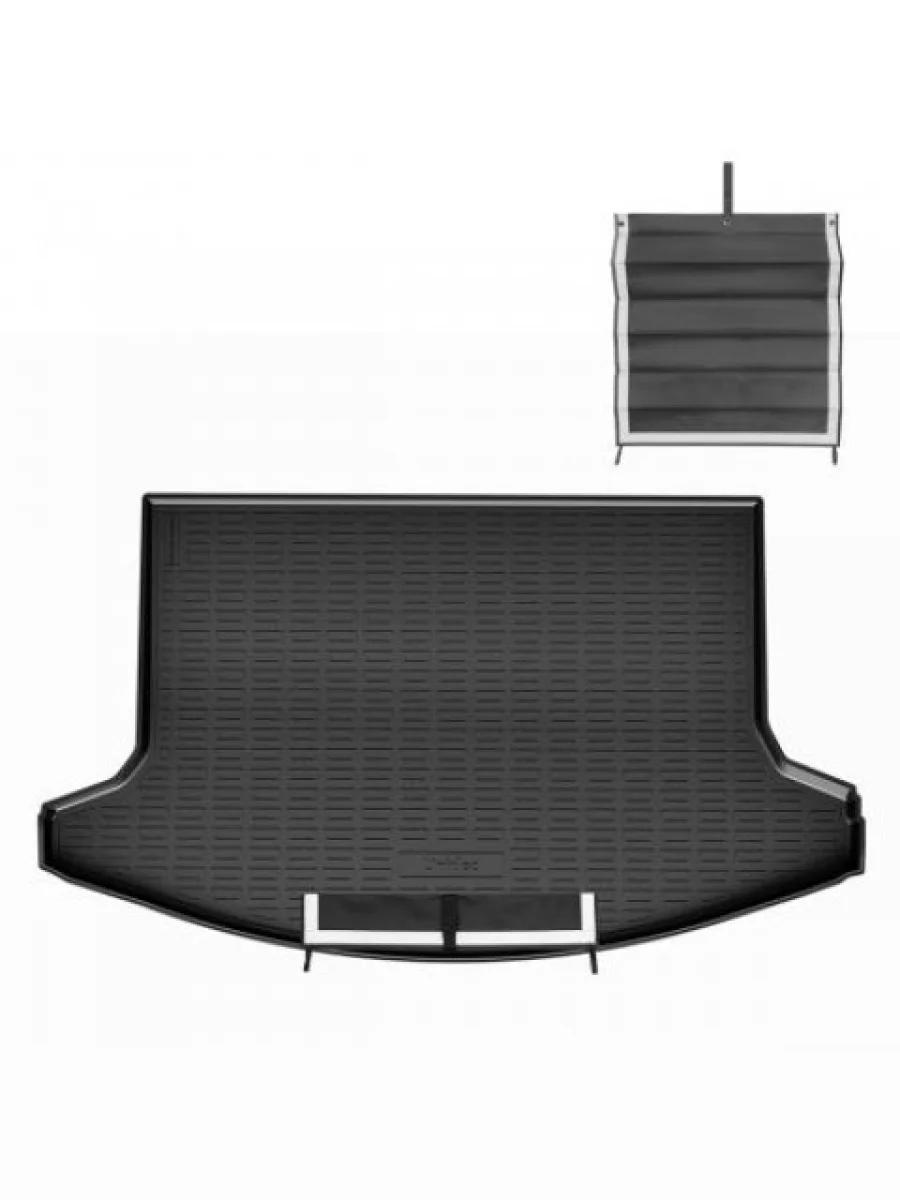 Коврик в багажное отделение с защитным фартуком Norplast Unidec SSANGYONG Korando 3 дорестайлинг (2010-2025) (черный)  в Керчи Республика Крым