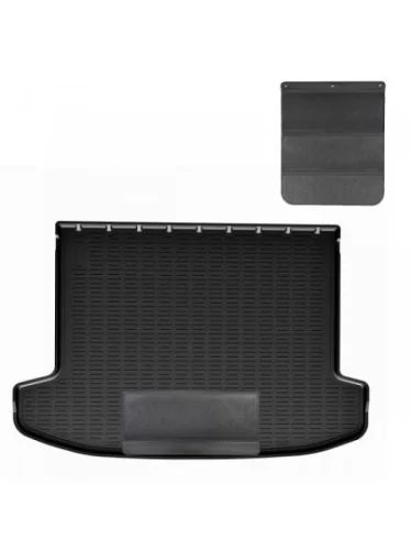 Коврик в багажное отделение с защитным фартуком (евро) Norplast Unidec (черный) Hyundai Tucson NX4 (2020-2022)