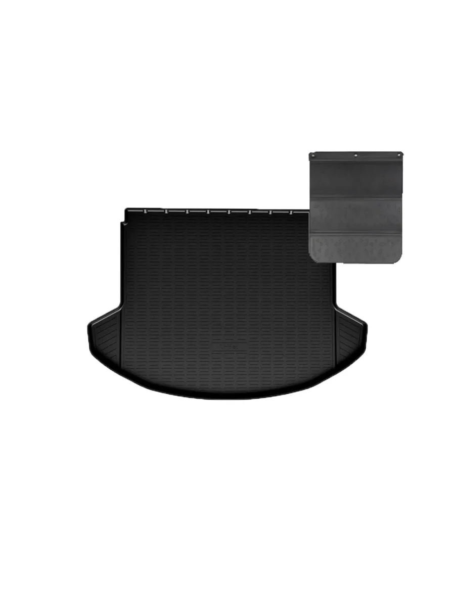 Коврик багажника (полиуретан) Norplast Unidec Changan CS75 Plus дорестайлинг (2022-2024) (черный с полиуретановым фартуком)  в Керчи Республика Крым