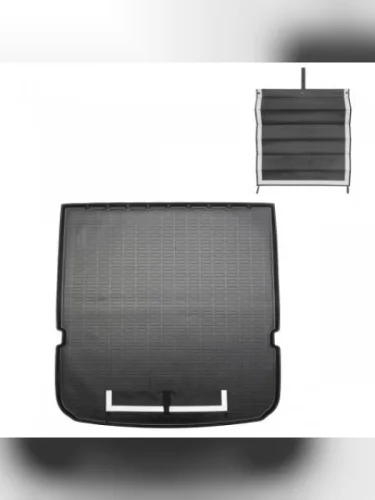Коврик в багажное отделение с текстильным фартуком (7 мест, сложенный 3 ряд) Unidec (черный) Chery Tiggo 8L 1 (2024-2025)