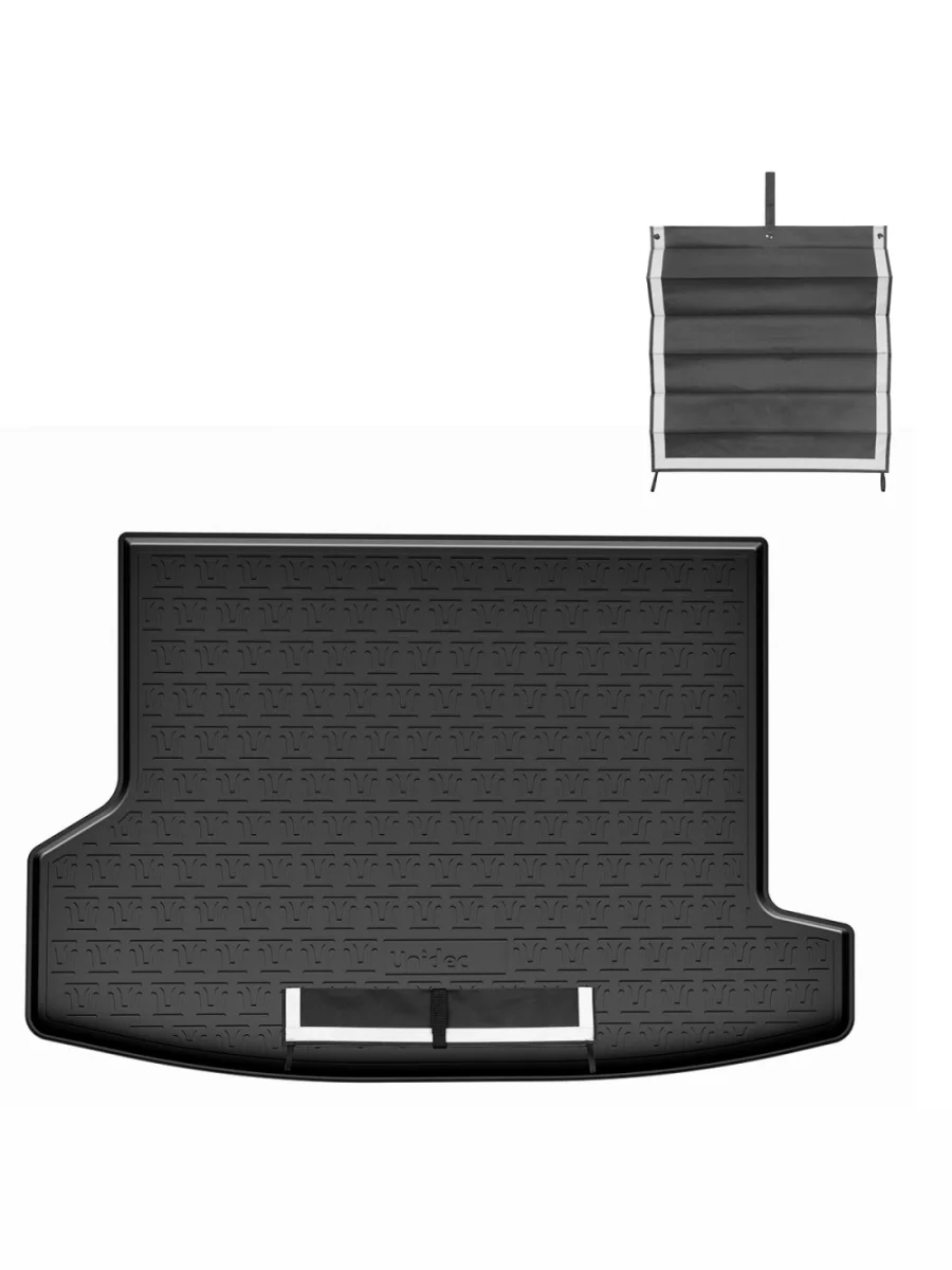 Коврик багажника (полиуретан) Norplast Unidec GAC GS4 (2024-2025) (черный с текстильным фартуком)  в Самаре Самарской области