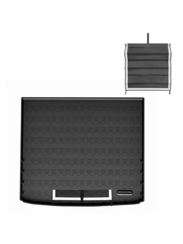 Коврик багажника (полиуретан) Norplast Unidec (черный с текстильным фартуком) Haval H7 (2023-2025)