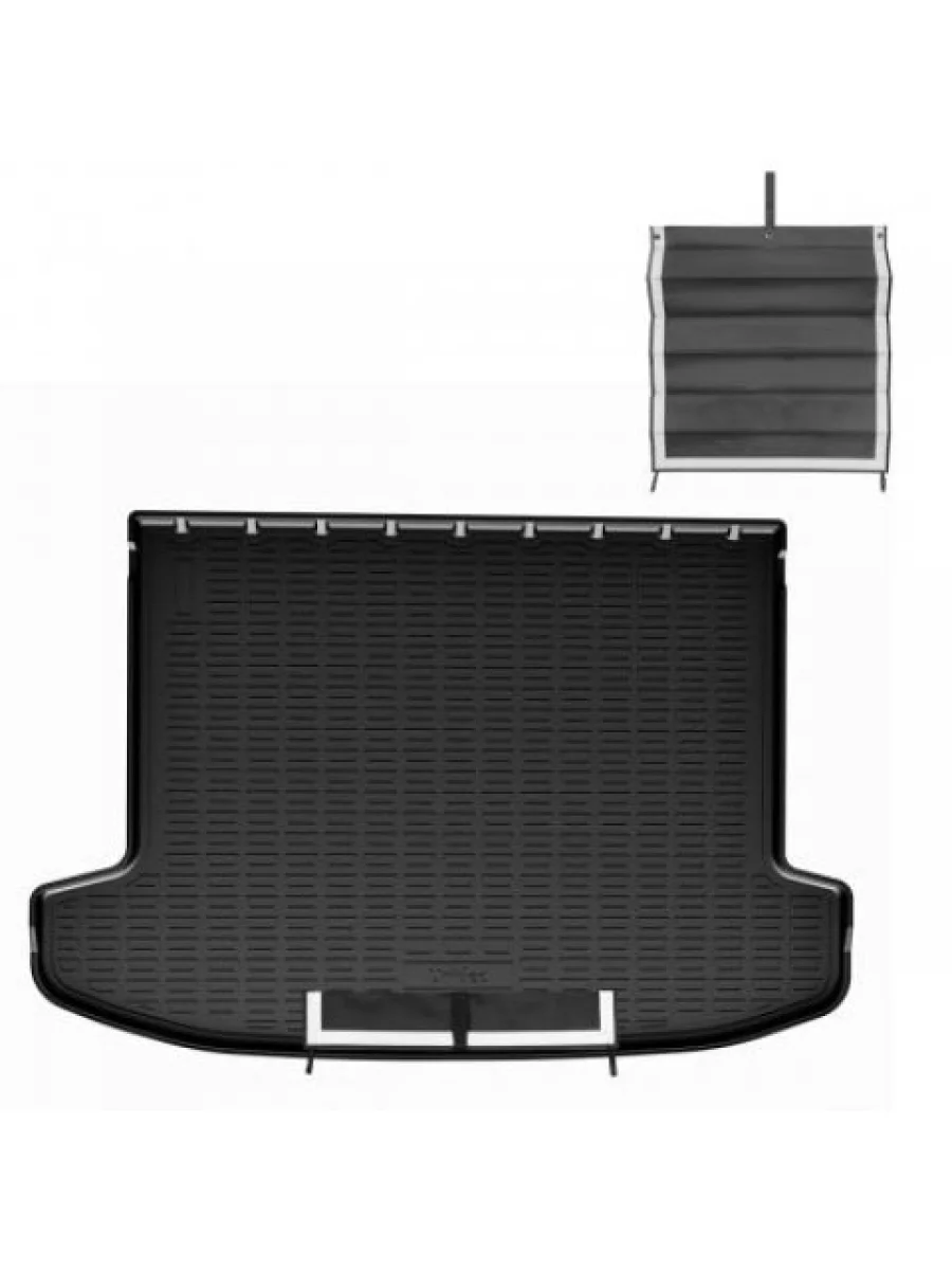 Коврик в багажное отделение с текстильным фартуком (евро) Norplast Unidec  Hyundai Tucson (2020-2022) NX4 (черный)  в Самаре Самарской области