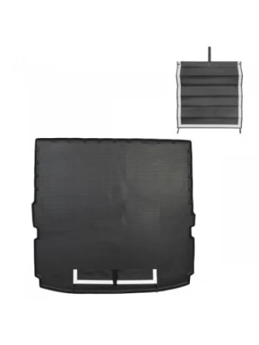 Коврик в багажное отделение с текстильным фартуком (7 мест, сложенный 3 ряд) Norplast Unidec (черный) SSANGYONG Rexton Y450 рестайлинг (2020-2023)