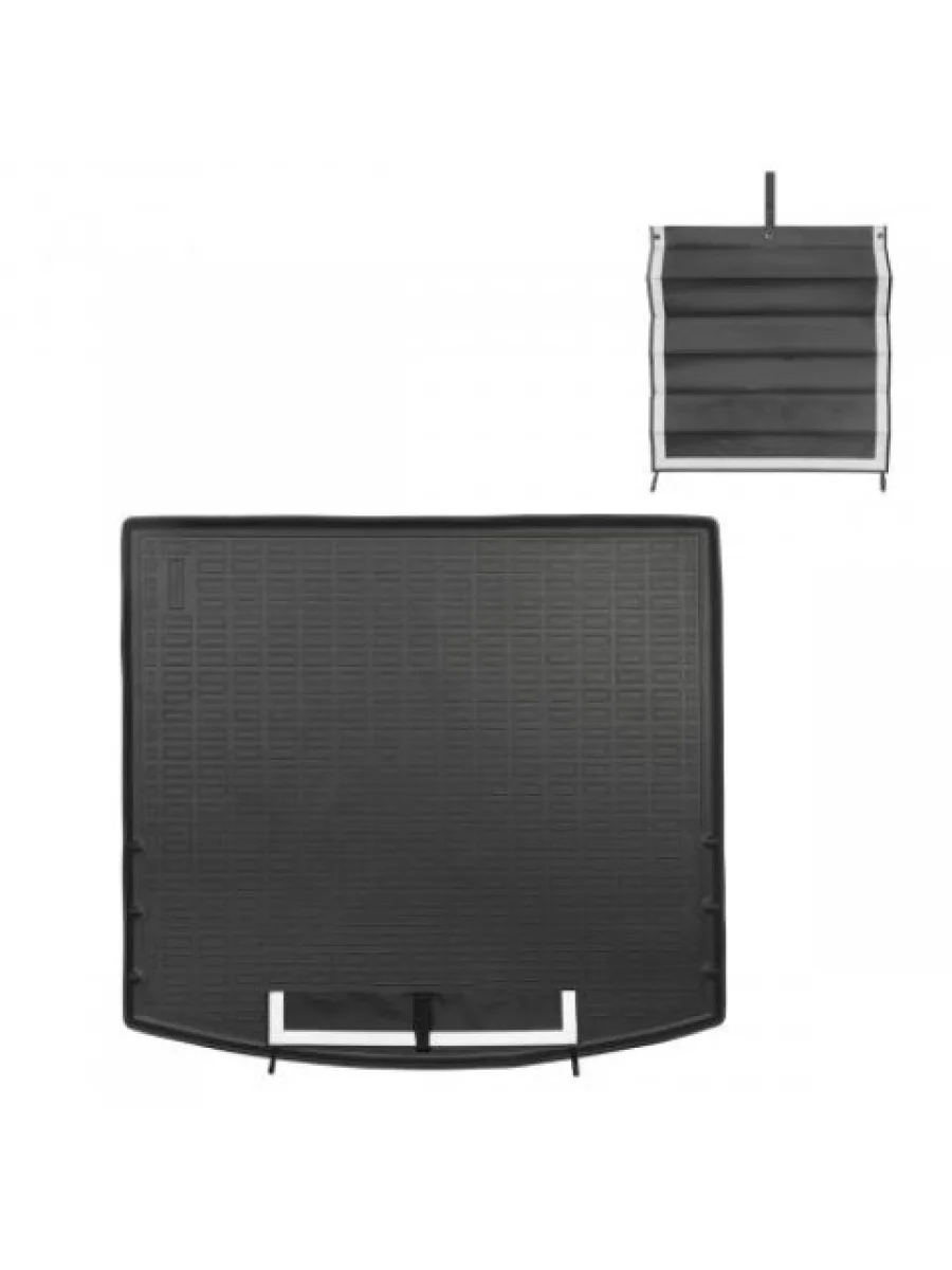 Коврик в багажное отделение с текстильным фартуком (верхняя полка) Norplast Unidec SSANGYONG Torres 1 J100 (2022-2023) (черный)  в Керчи Республика Крым