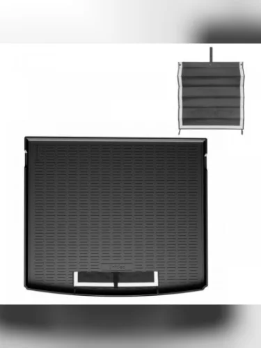 Коврик в багажное отделение с текстильным фартуком (на верхнюю полку) Norplast Unidec (черный) Peugeot 3008 2 C1A,C2A рестайлинг (2020-2022)