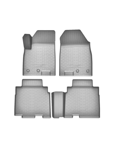 Комплект ковриков в салон (1 и 2 ряды, 4WD) Norplast Unidec (серый) SOUEAST S09 (2024-2025)