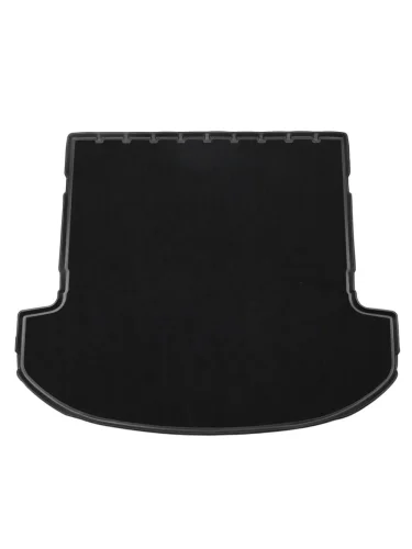 Коврик багажника комбинированный (полиуретан/текстиль, 7 мест/длинный) Norplast Unidec (черный) GENESIS GV80 1 JK1 дорестайлинг (2020-2022)