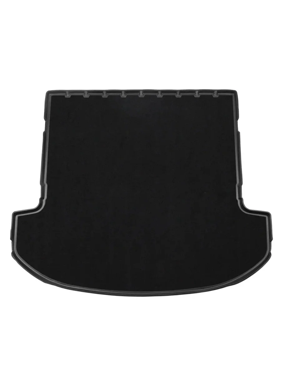 Коврик багажника комбинированный (полиуретан/текстиль, 7 мест/длинный) Norplast Unidec GENESIS GV80 1 JK1 дорестайлинг (2020-2022) (черный)  в Самаре Самарской области