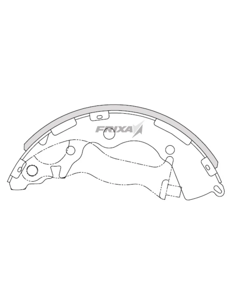 Колодки тормозные HYUNDAI Accent (06-) KIA Rio (05-) задние барабанные (4шт.) FRIXA  в Керчи Республика Крым