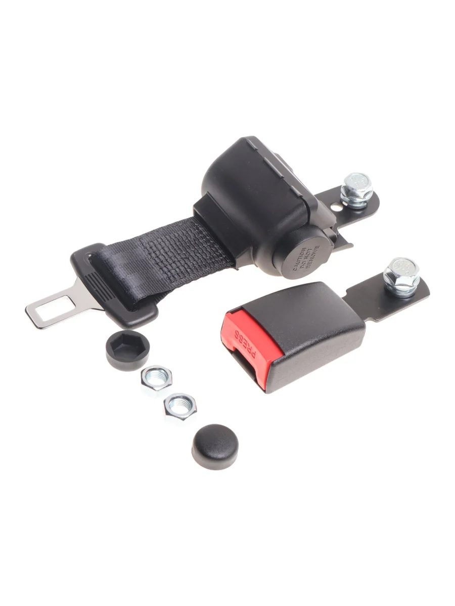 Ремень КАМАЗ,УРАЛ безопасности 2-х точ. авт. катушка на ленте L=1.1м с замком-кронш. L=145мм в сборе  в Керчи Республика Крым