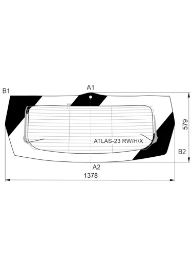 Стекло заднее (Цвет зеленый Обогрев) Geely Atlas 23-  Starray 24-
