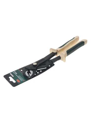 Пассатижи 300мм переставные сантехнические с мелким шагом в пластиковом держателе ROCKFORCE