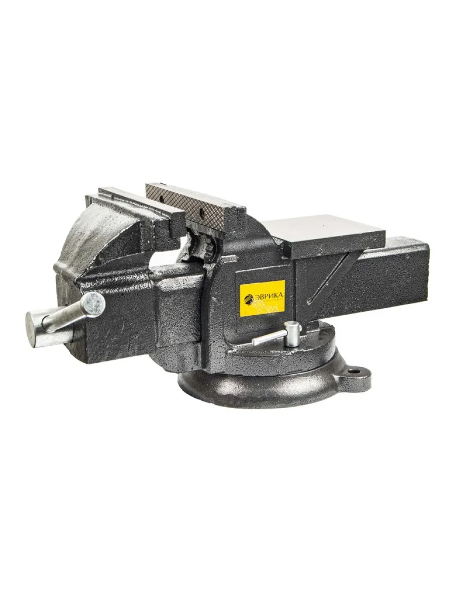 Тиски 200мм (8) поворотные чугунные с наковальней и трубным захватом ЭВРИКА  в Керчи Республика Крым