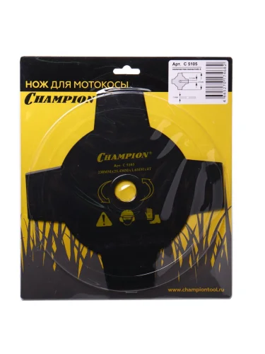 Диск для триммера 4 лезвия 230х25.4х1.6мм CHAMPION