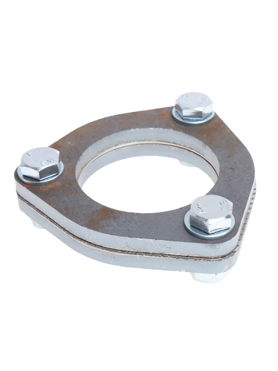 Фланец выхлопной системы d=63мм 2шт. (прокладка,комплект крепежа) треугольный TRANSMASTER  в Керчи Республика Крым