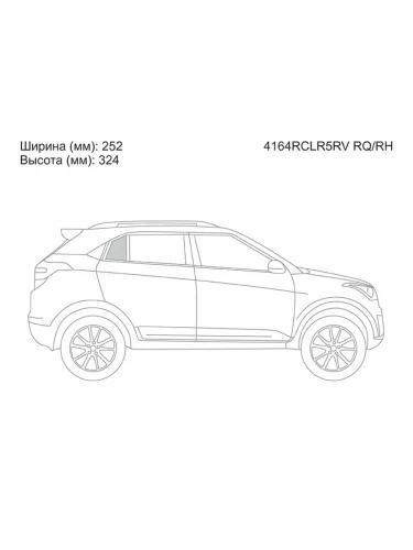 Стекло форточки (Сзади Справа Без оттенка) Hyundai Creta 15-21