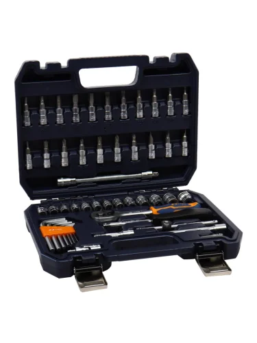 Набор головок торцевых и бит-головок 14,12 6-ти гранных 112 предметов в кейсе LIGE