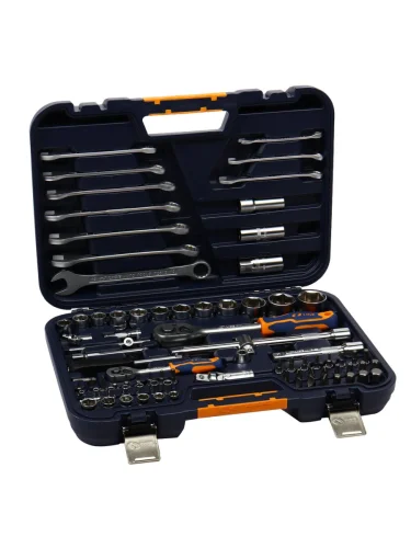 Набор инструментов 83 предмета слесарно-монтажный 12,14 6-ти гран. в кейсе LIGE