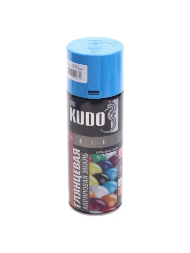 Краска голубая глянцевая акриловая 520мл RAL 5012 KUDO