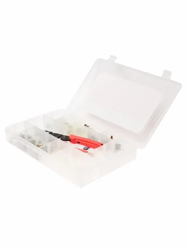 Набор клемм автомобильных неизолированных 11 типоразмеров 551шт. в боксеJTC