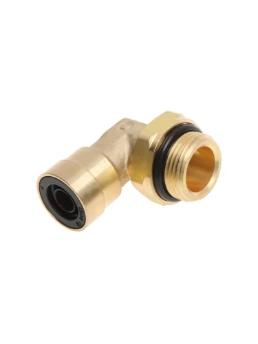 Соединитель трубки ПВХ,полиамид d=12мм (наружная резьба) М22х1.5 угольник КАМОЦЦИ