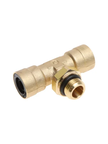 Соединитель трубки ПВХ,полиамид d=12мм-12мм (наружная резьба) М16х1.5 тройник латунь КАМОЦЦИ