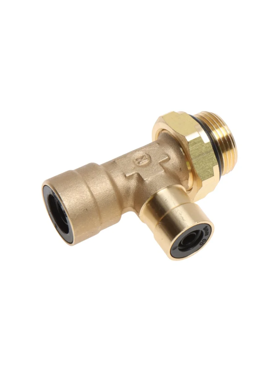 Соединитель трубки ПВХ,полиамид d=8мм-12мм (наружная резьба) М22х1.5 тройник металл КАМОЦЦИ  в Керчи Республика Крым