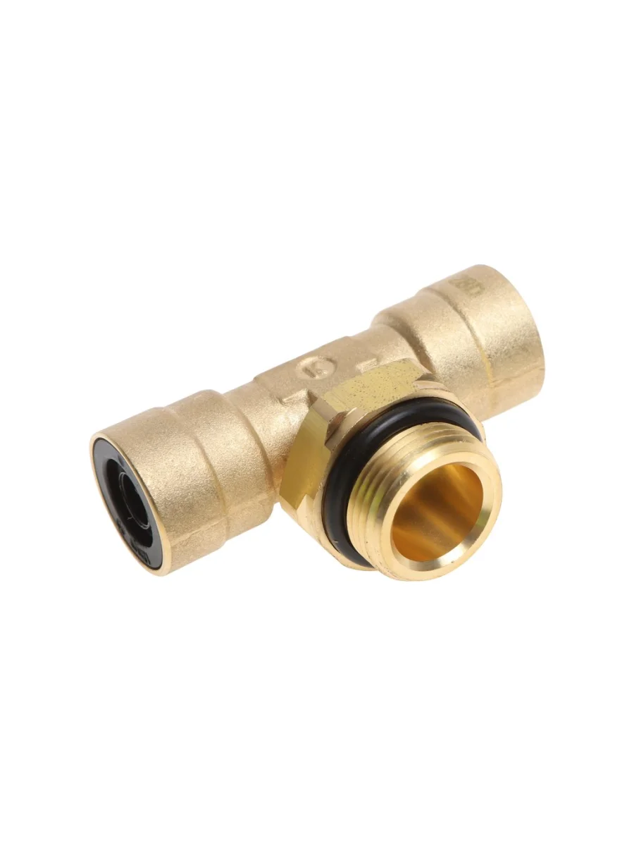 Соединитель трубки ПВХ,полиамид d=12мм-12мм (наружная резьба) М22х1.5 тройник латунь КАМОЦЦИ  в Керчи Республика Крым