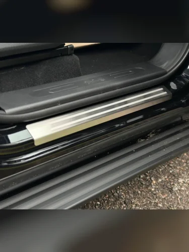 Накладки на пороги (лист шлифованный с полосой) 4шт Haval H3 1.5 2WD 2024