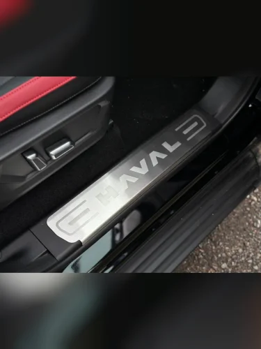 Накладки на пластиковые пороги (лист шлифованный надпись HAVAL) 4шт Haval H3 1.5 2WD 2024