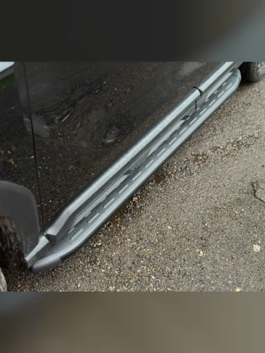 Пороги алюминиевые с пластиковой накладкой (карбон черные) 1720 мм Haval H3 1.5 2WD 2024