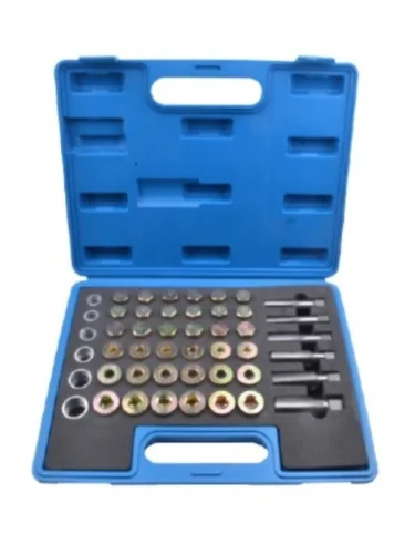 Набор метчиков и пробок для восстановления резьбы маслосливных отверстий 64 пр. в кейсе ROCKFORCE