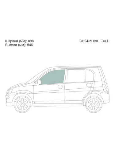 Стекло боковое опускное (Спереди Слева Цвет зеленый) Mitsubishi Minica 98-11