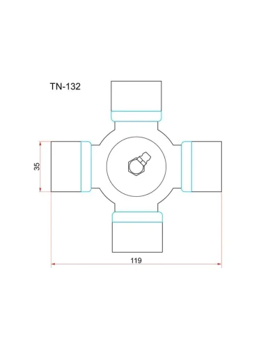 Крестовина карданного вала NISSAN ATLASCONDOR 81-92CIVILIAN 82-99 с тавотницей