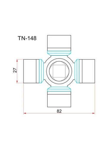 Крестовина карданного вала NISSAN TERRANO 93-06 без тавотницы